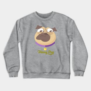 Funny pug face Crewneck Sweatshirt